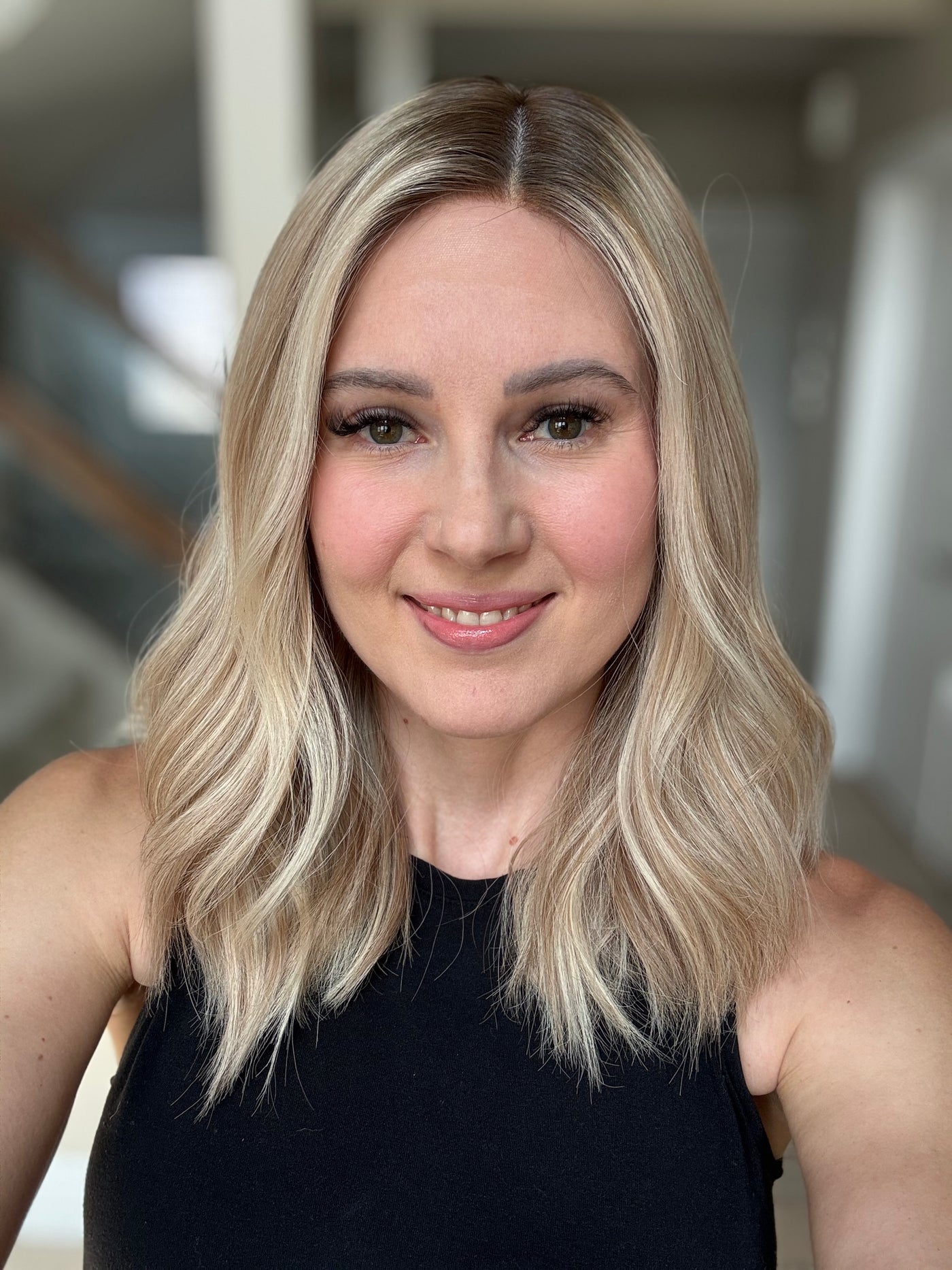 18" Katie LOB Comfort Cap Silk Top Wig (M)