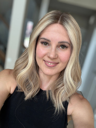 18" Olivia LOB Comfort Cap Lace Top Wig (S)