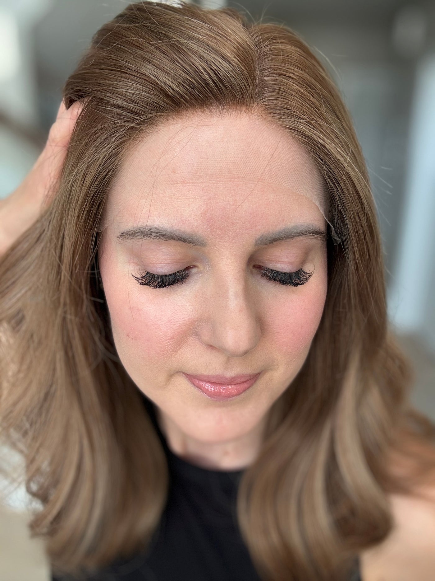 18" Justine LOB Comfort Cap Lace Top Wig (M)