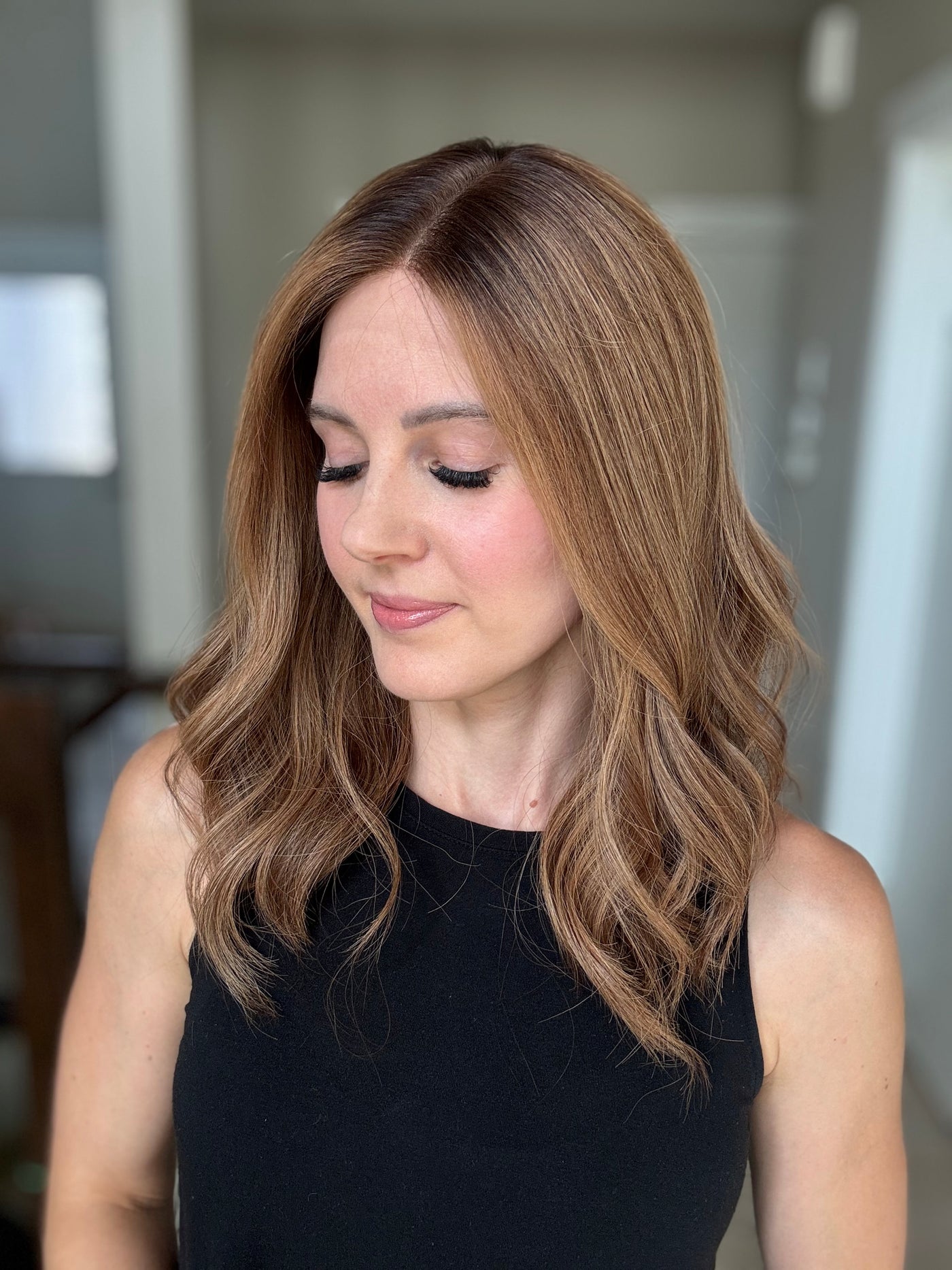 18" Elana LOB Comfort Cap Lace Top Wig (M)