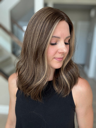 18" Mia LOB Comfort Cap Silk Top Wig (M)