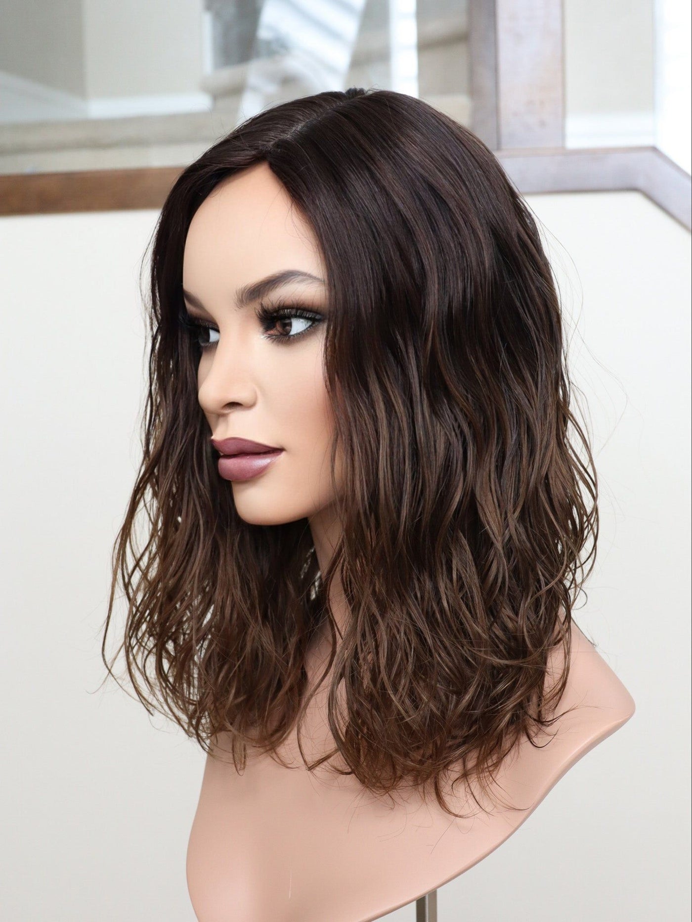Fine Texture Natural Collection #14 9x9 18" Silk Top Topper - Madison Hair Collection