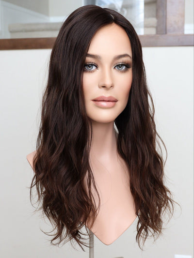 Fine Texture Natural Collection #215 23" 9x9 Silk Top Topper (FINAL SALE) - Madison Hair Collection